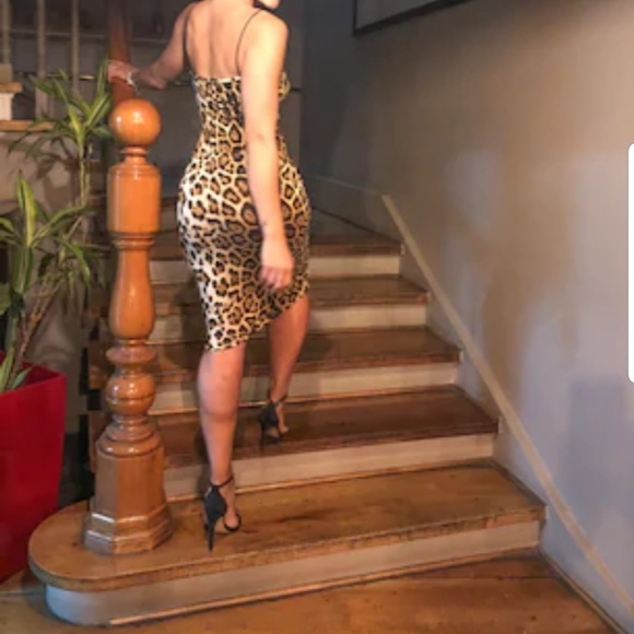 Leopard Print Cami Dress - Picture 2 of 8